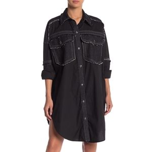 NWT: TOV Chiffon Pocket Detail Shirt Dress